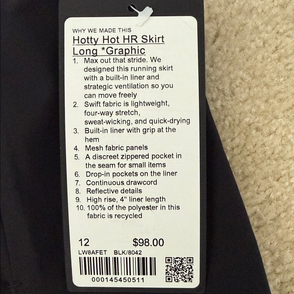 lululemon athletica special edition, hottie hot high-rise skirt, long graphic - Picture 2 of 3